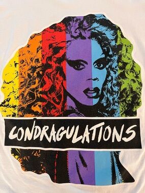 Condragulations Rainbow Pop-Art RuPaul Graphic Tee